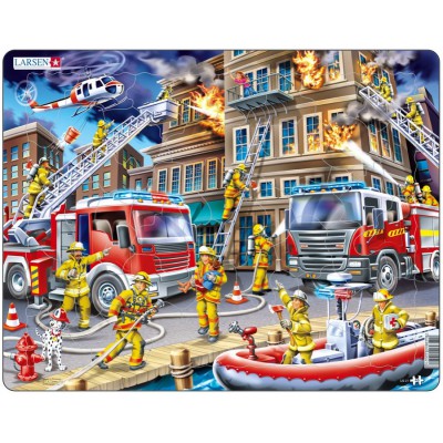 Puzzle Cadre - Intervention des Pompiers - 45 Teile - LARSEN