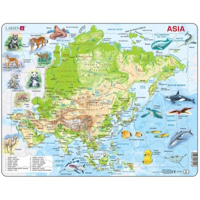 Puzzle Cadre - Carte des Etats-Unis (en Anglais) - 90 Teile