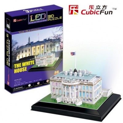 Cubic-Fun-L504H Puzzle 3D avec LED - Washington : La Maison Blanche