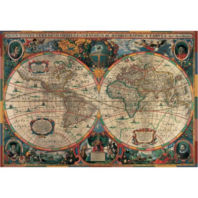 Puzzle Pomegranate-AA603 Henricus Hondius : Carte antique du monde
