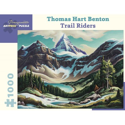 Puzzle Pomegranate-AA962 Thomas Hart Benton - Trail Riders, 1964/1965