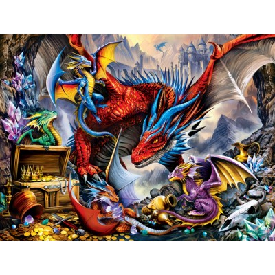Puzzle Master-Pieces-32281 Pièces XXL - Horde de Dragons