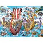 Puzzle  Cobble-Hill-44505 DoodleTown : Voyage Viking