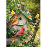 Puzzle  Cobble-Hill-45068 Pièces XXL - Maison d'Oiseaux d'Été