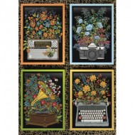 Puzzle  Cobble-Hill-80269 Floral Objects