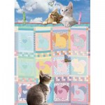 Puzzle  Cobble-Hill-85092 Pièces XXL - Quilted Kittens