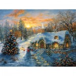 Puzzle  Sunsout-19224 Pièces XXL - Christmas Cottage