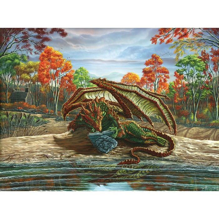 Puzzle Sunsout-20162 Ed Beard Jr - Autumn by the Shore