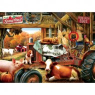 Puzzle  Sunsout-28824 Tom Wood - Barnhouse Meeting
