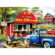 Puzzle  Sunsout-28858 Tom Wood - The Ice Cream Barn