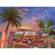 Puzzle  Sunsout-31413 Pièces XXL - Surfer au Coucher de Soleil