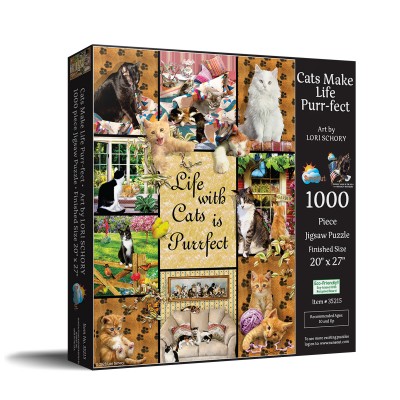 Puzzle Sunsout-35215 Une Vie Parfaite grâce aux Chats