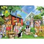 Puzzle  Sunsout-35263 Pièces XXL - Lavage de Courtepointes