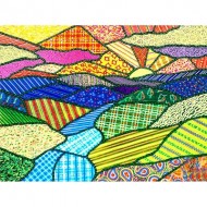 Puzzle  Sunsout-42310 Pièces XXL - Coucher de Soleil dans les Appalaches en Patchwork