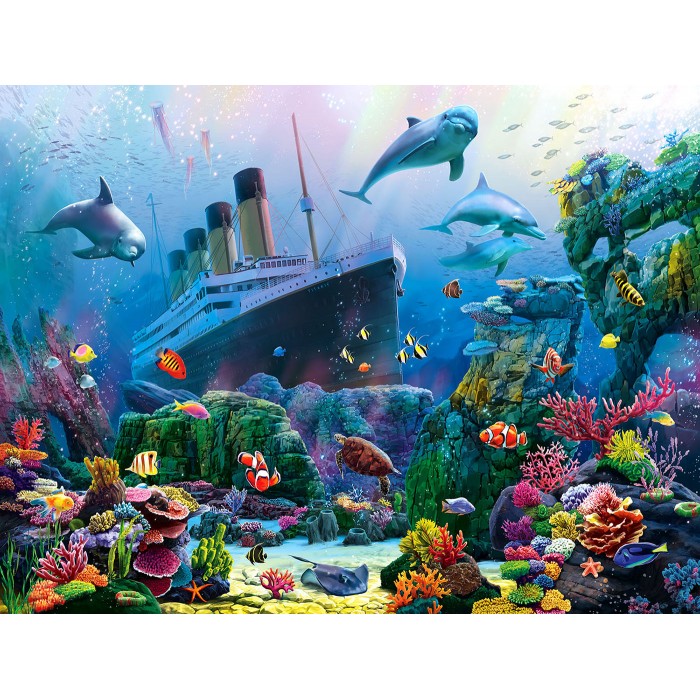 Puzzle Sunsout-42926 Pièces XXL - Le Titanic au Fond de la Mer