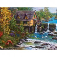 Puzzle  Sunsout-42939 Mill by the Stream