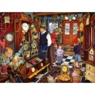Puzzle  Sunsout-44652 Susan Brabeau - The Clock Shop
