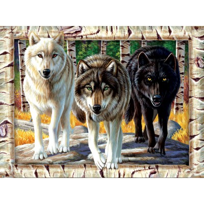 Puzzle Sunsout-58681 Cynthie Fisher - Wolf Pack Colors