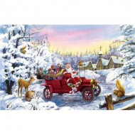 Puzzle  Sunsout-60604 Père Noël Moderne