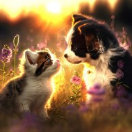 Puzzle  Sunsout-61870 Chat et Chien