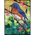 Puzzle  Sunsout-70716 Cynthie Fisher - Stained Glass Bluebird