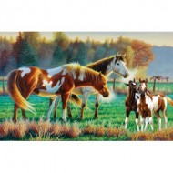 Puzzle  Sunsout-70979 Pâturage en Famille