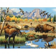 Puzzle  Sunsout-70991 Pièces XXL - Rassemblement de la Faune