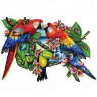 Puzzle  Sunsout-95278 Lori Schory - Parrots in Paradise