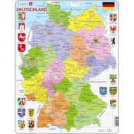  Larsen-A11-DE Puzzle Cadre - Carte de l'Allemagne (en Allemand)