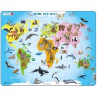  Larsen-A34-DE Puzzle Cadre - Tiere der Welt (en Allemand)