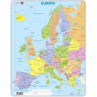  Larsen-A8-ES Puzzle Cadre - Carte de l'Europe en Espagnol