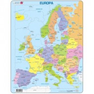  Larsen-A8-NL Puzzle Cadre - Carte de l'Europe en Hollandais