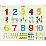  Larsen-AR3 Puzzle Cadre - Apprendre à Compter : Les Chiffres de 1 à 10