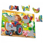  Larsen-BM7 Puzzle Cadre - Les Enfants à la Ferme