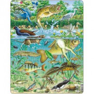  Larsen-FH19 Puzzle Cadre - Les Animaux de l'Etang