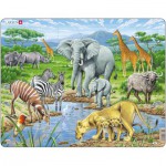  Larsen-FH9 Puzzle Cadre - Les Animaux de la Savane Africaine