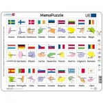  Larsen-GP2-IT Puzzle Cadre - MemoPuzzle - Noms, Drapeaux et Capitales des 27 Pays Membres de l'UE (Italien)