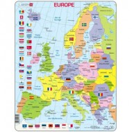  Larsen-K2-FR Puzzle Cadre - Carte de l'Europe (en Français)