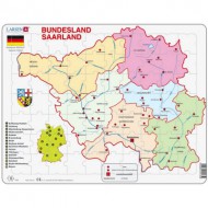  Larsen-K35-DE Puzzle Cadre - Bundesland : Saarland (en Allemand)