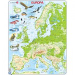  Larsen-K70-DE Puzzle Cadre - Carte de l'Europe (en Allemand)