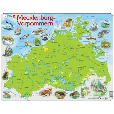 Larsen-K94-DE Puzzle Cadre - Mecklenburg-Vorpommern (en Allemand)