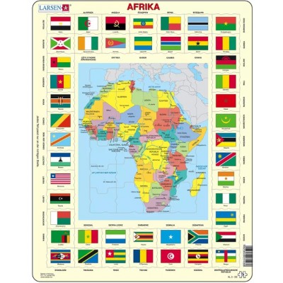 Larsen-KL3-DE Puzzle Cadre - Carte de l'Afrique (en Allemand)