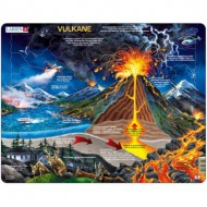  Larsen-NB2-DE Puzzle Cadre - Le Volcan (en Allemand)