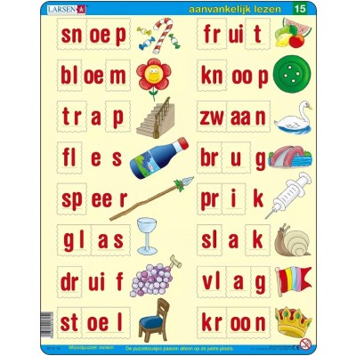 Larsen-SC15-NL Puzzle Cadre - Apprendre à lire le Néerlandais 5