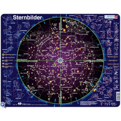 Larsen-SS2-DE Puzzle Cadre - Carte des Constellations (en Allemand)