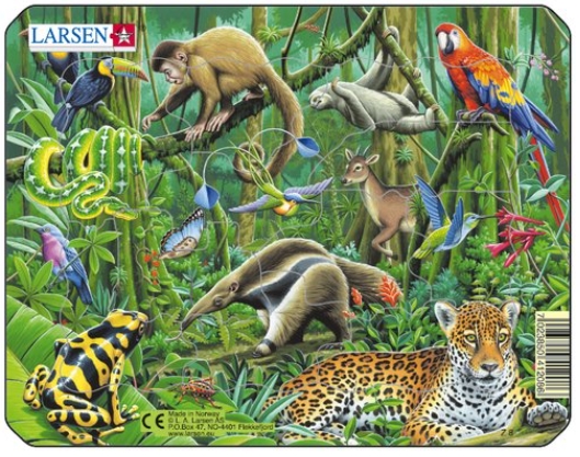 Puzzle Puzzle Cadre - Animaux de la Jungle