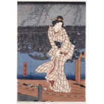 Puzzle  Grafika-F-30895 Utagawa Hiroshige : Evening on the Sumida River, 1847-1848