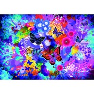 Puzzle  Grafika-F-31507 Fleurs et Papillons Colorés