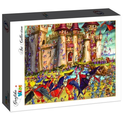 Puzzle Grafika-F-31638 François Ruyer : Siège du Château Fort