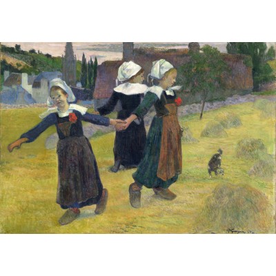 Puzzle Grafika-F-31656 Gauguin Paul : Danse Bretonne des Filles à Pont Aven, 1888